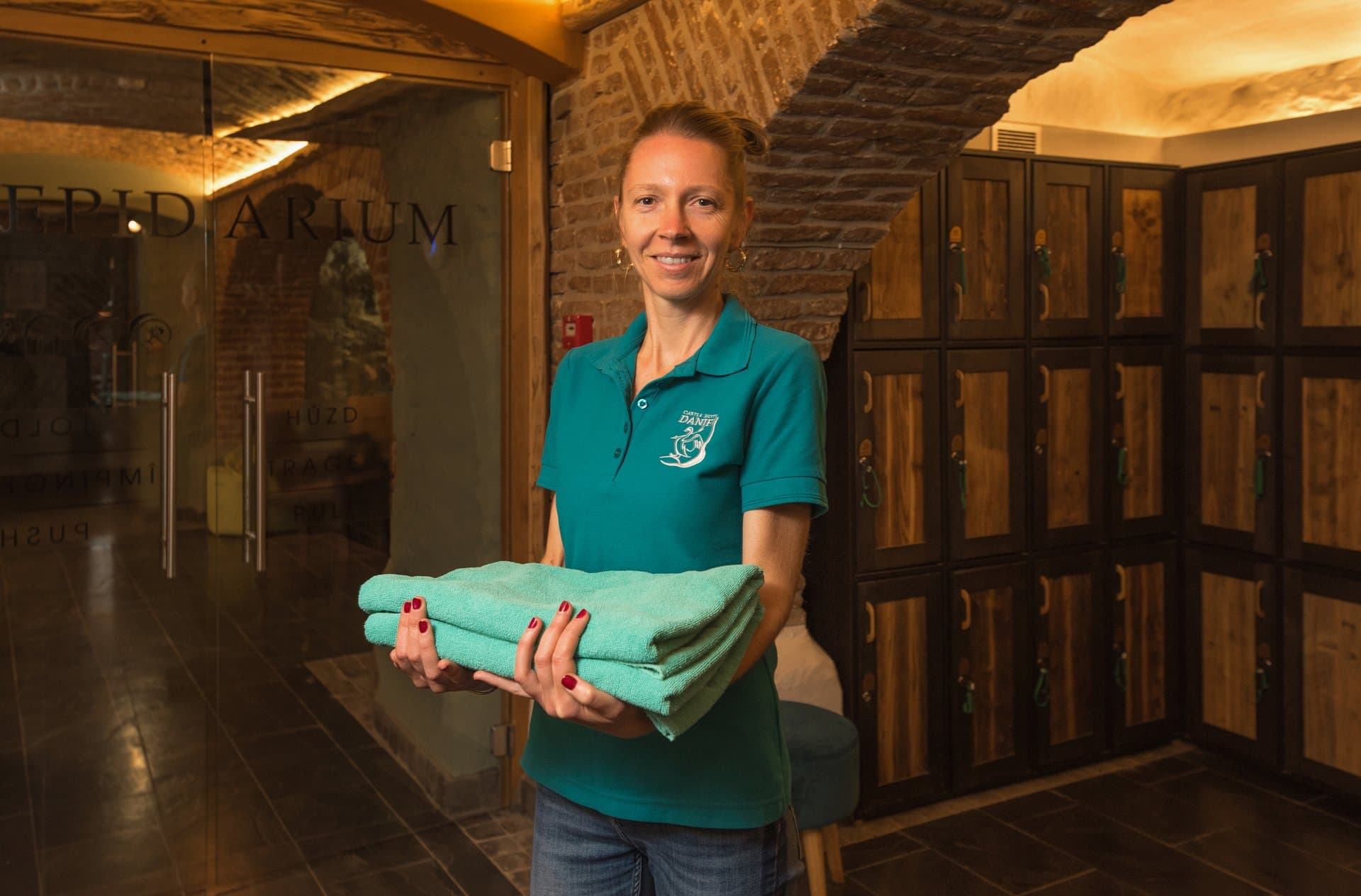 Spa staff welcoming guests at the Tepidarium