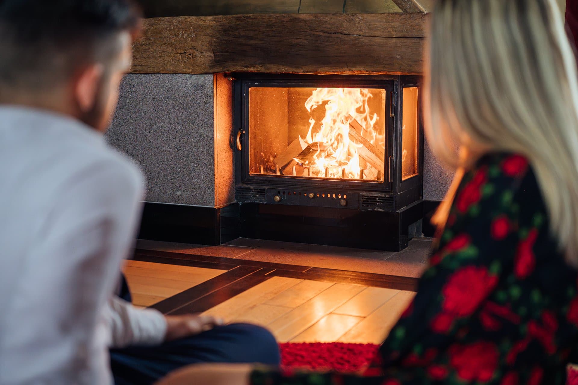 Cozy fireplace scene at Daniel Castle